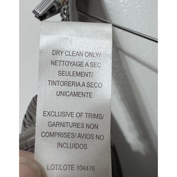 Cache Women Gray Ruche Sweetheart Neckline beaded Bodycon Dress Sz 2 Cocktail - Picture 13 of 15